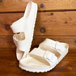 Birkenstock Women Arizona Essentials EVA Sandal White Rubber Size 39 US 8